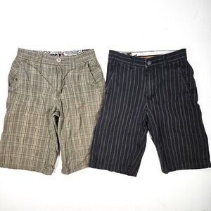 Quicksilver Volcom Boys Sz 12 Youth 26 Shorts Bundle Lot Chino Skate Surf